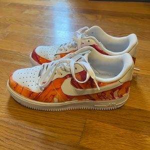 Women Air Force 1s painted.  9.5